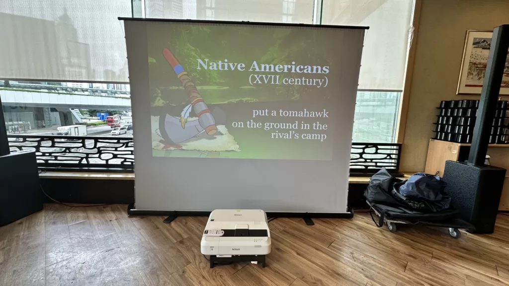 Img 6326 bring your presentation to life with a professional projector and screen rental