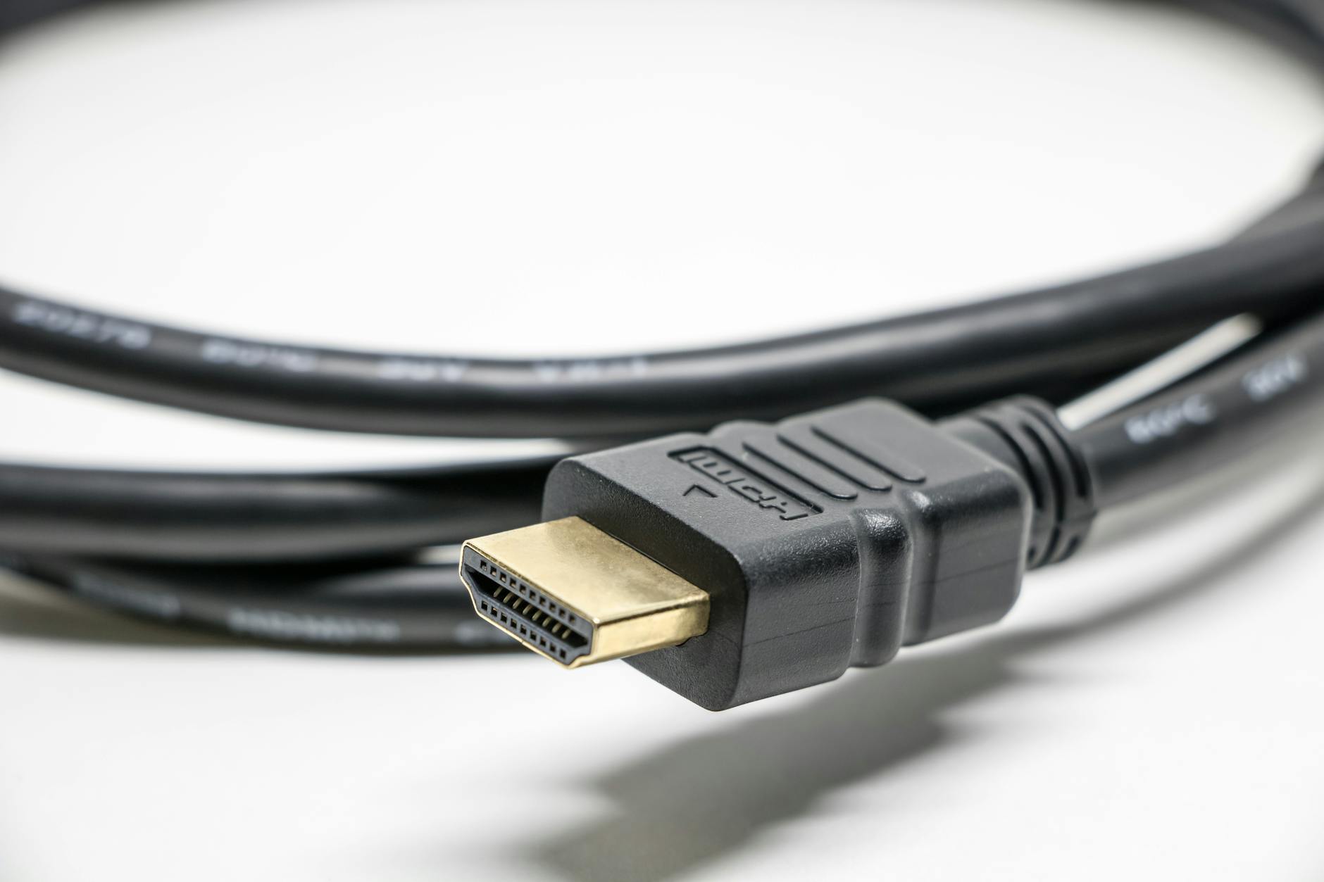 Close up shot of an hdmi cable